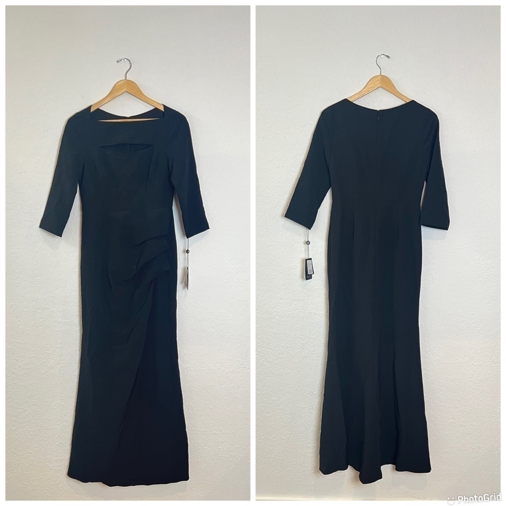 Adrianna Papell Stretch Twill Maxi Gown